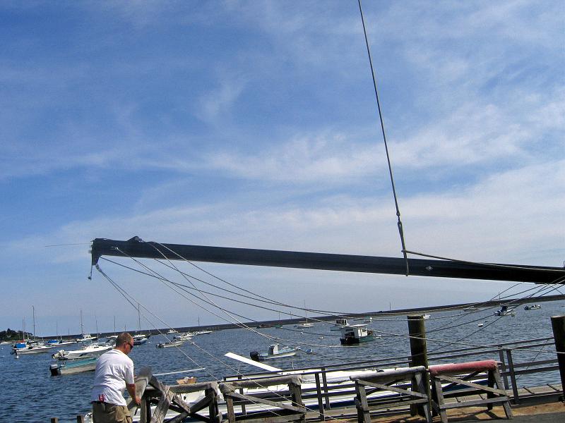 new_mast_install25.JPG - New Mast on Stands prior to install- STEP 1